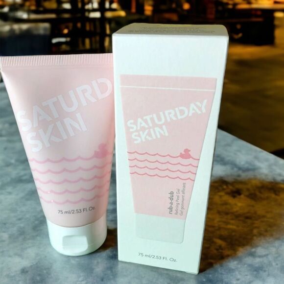 Saturday Skin RubADub Refining Peel Gel 2.53 oz  Exfoliating Cleanser NIB sealed - Picture 3 of 7